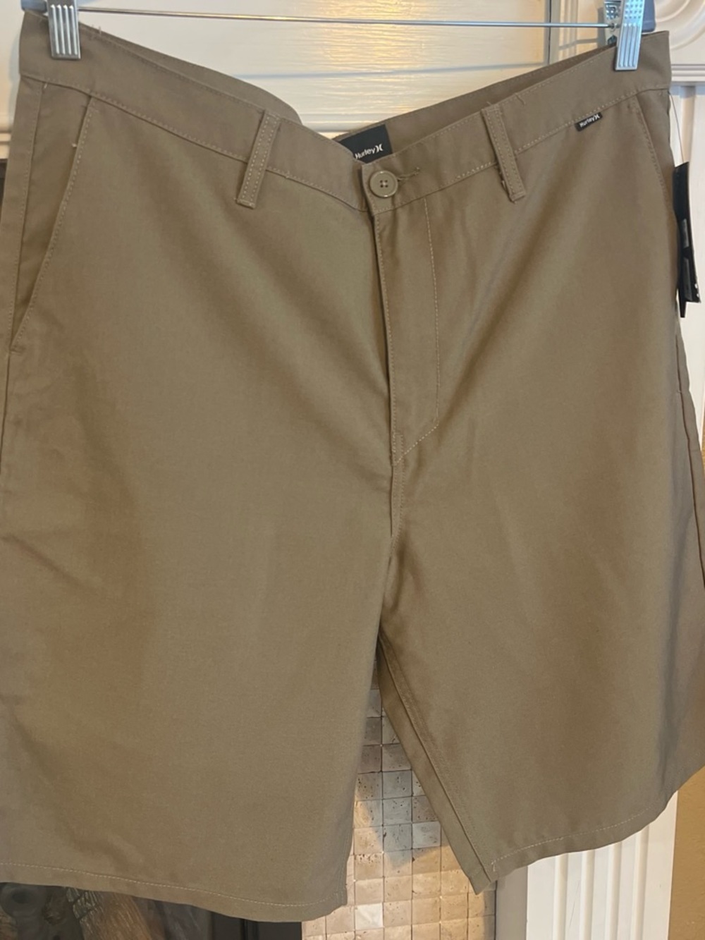Hurley Men's Khaki Flat Front Shorts